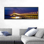 Suramadu Bridge at Dusk Wall Art