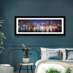New York Skyline Mirror Reflection at Night Wall Art