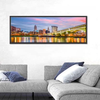 Cleveland Skyline at Dusk Wall Art