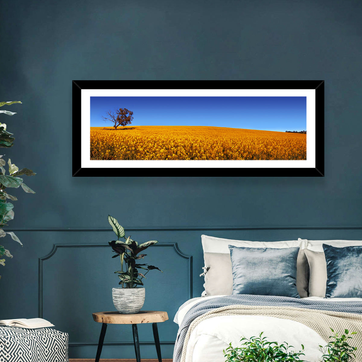 Canola Field with Lone Tree Wall Art