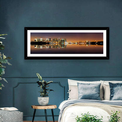 Manhattan Twilight Reflection Wall Art
