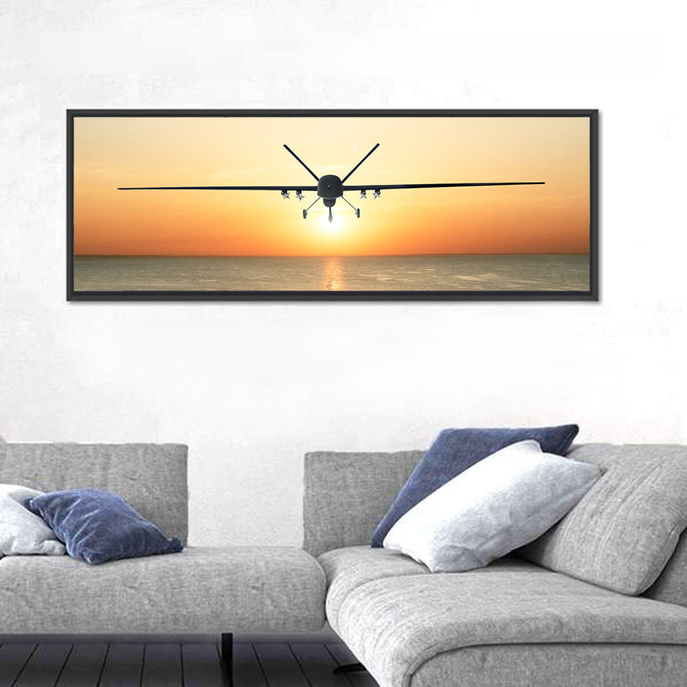 Sunset Surveillance Drone Wall Art