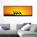 Savanna Giraffes at Sunset Wall Art
