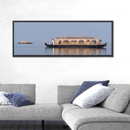 Thatched Houseboat on Vembanad Lake Wall Art