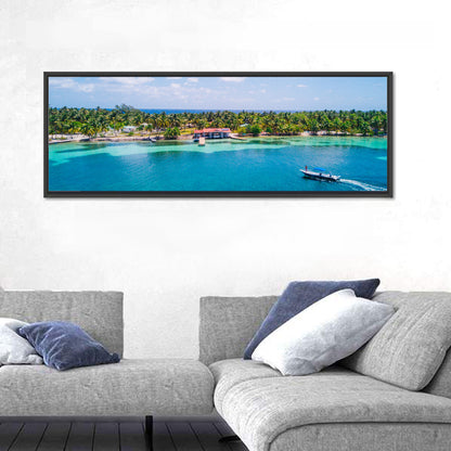 Belize Reef Island Pier Wall Art