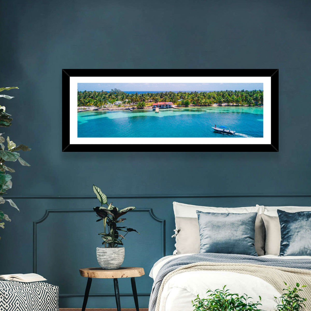 Belize Reef Island Pier Wall Art