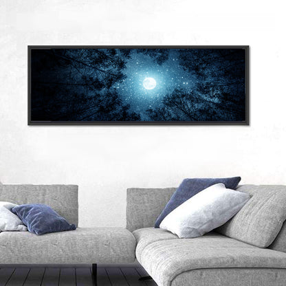 Full Moon Over Forest Wall Art