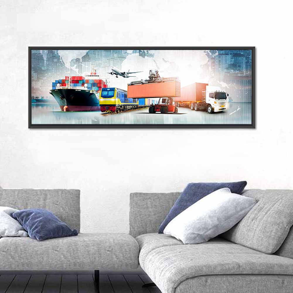 Global Logistics Fleet Lineup Wall Art