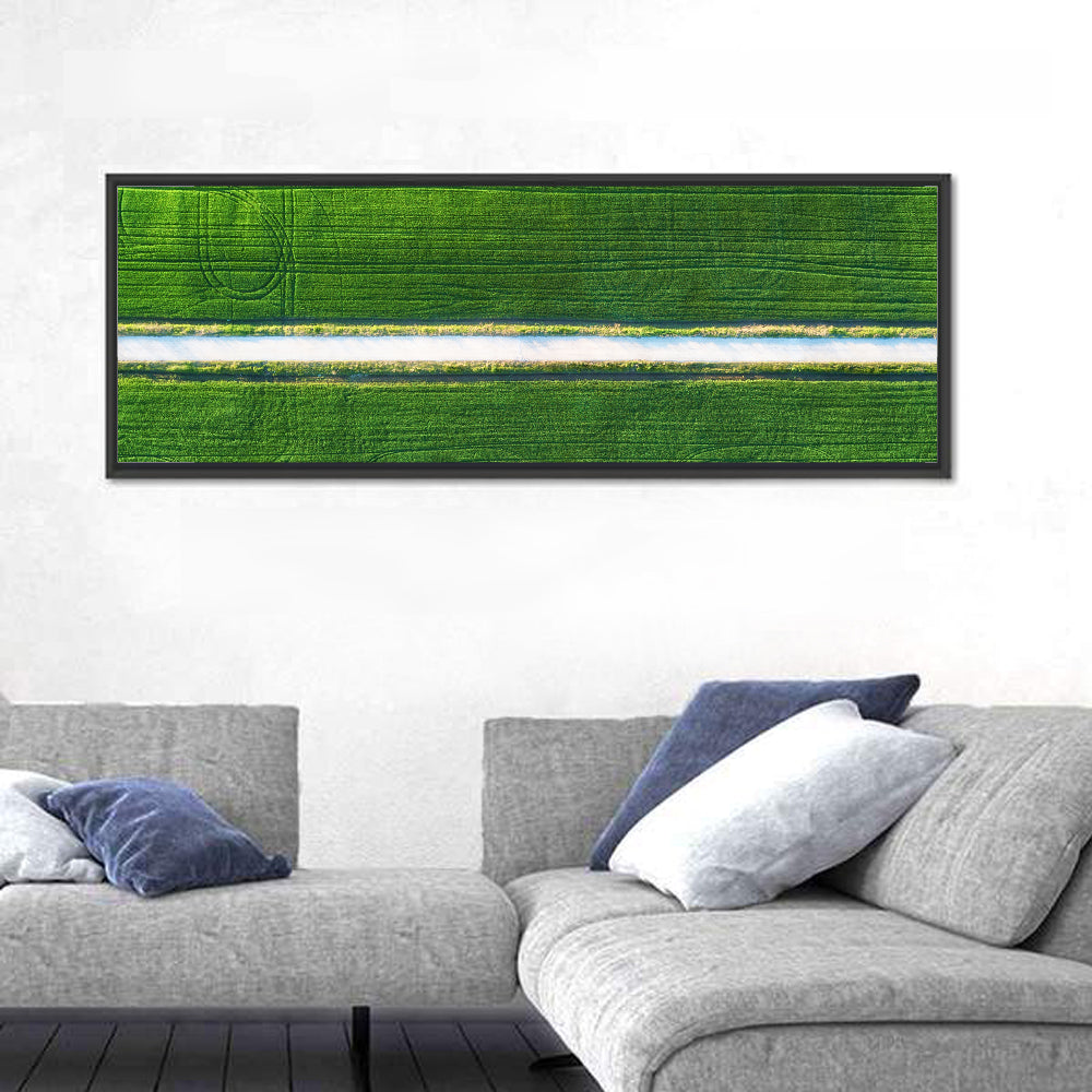 Aerial Irrigation Canal View Wall Art