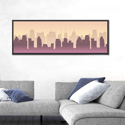 Silhouetted City Skyline Wall Art