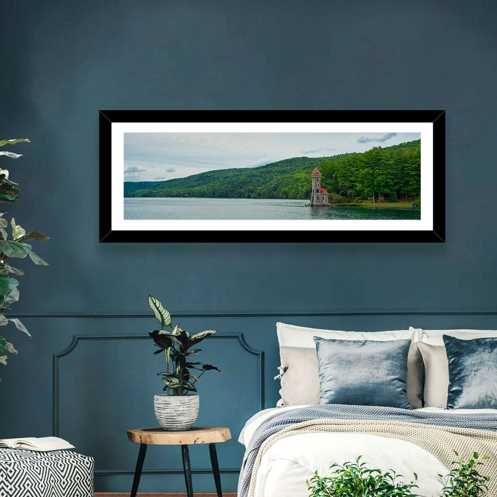 Otsego Lake View with Stone Tower Wall Art