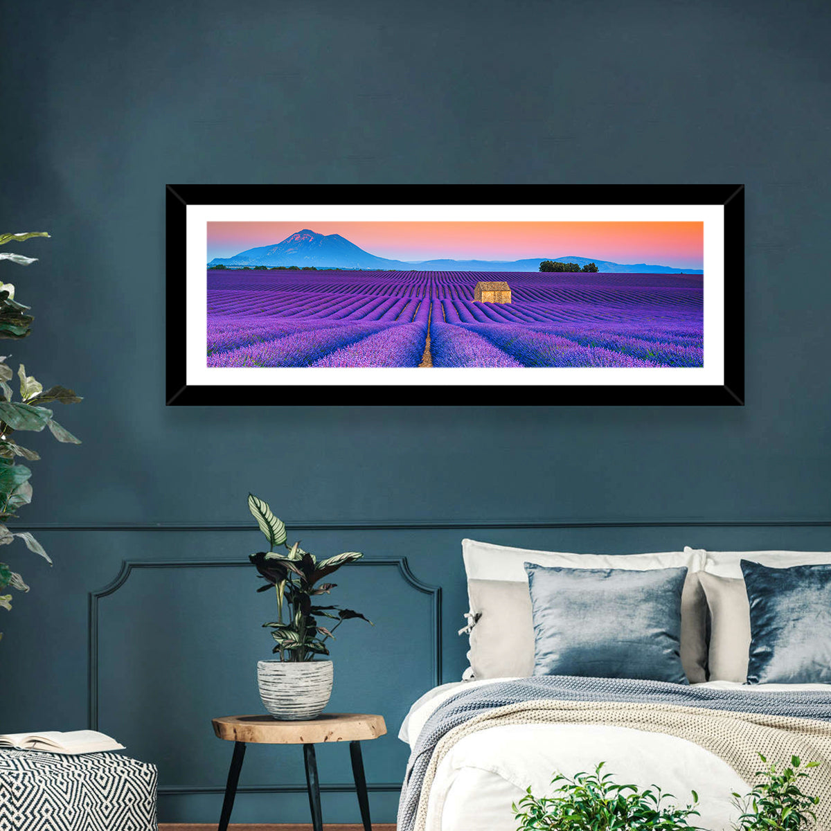 Valensole Lavender Fields at Sunset Wall Art