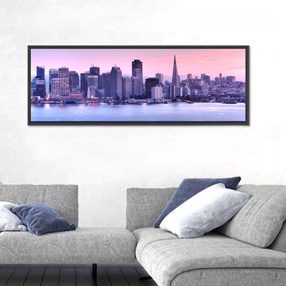 San Francisco Skyline at Lavender Dusk Wall Art