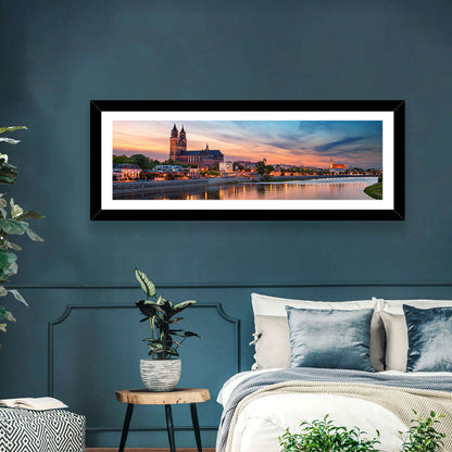 Magdeburg Cathedral at Dusk Wall Art