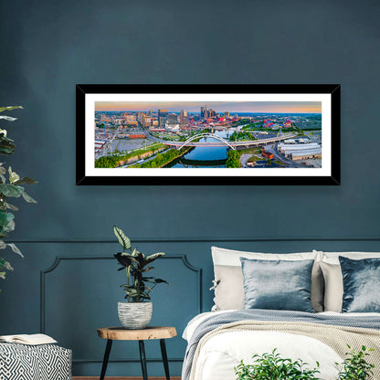 Nashville Skyline at Golden Hour Wall Art