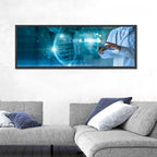 Doctor with Dna Helix Wall Art