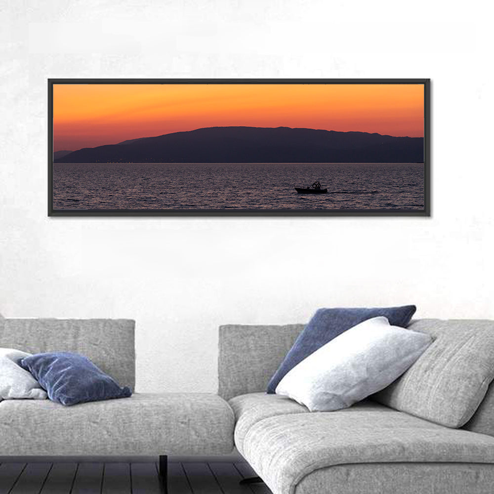 Lake Iznik Boat at Dusk Wall Art