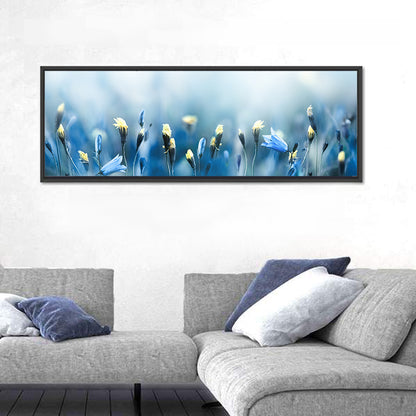 Blue Bellflowers and Yellow Buds Wall Art