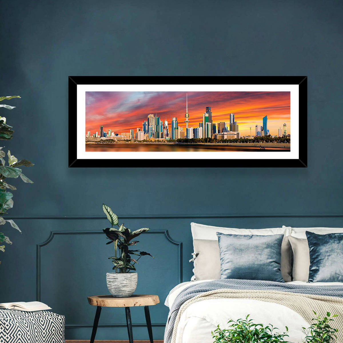 Shuwaikh Port at Dusk Wall Art