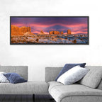 Snow-dusted Monument Valley Sunset Wall Art