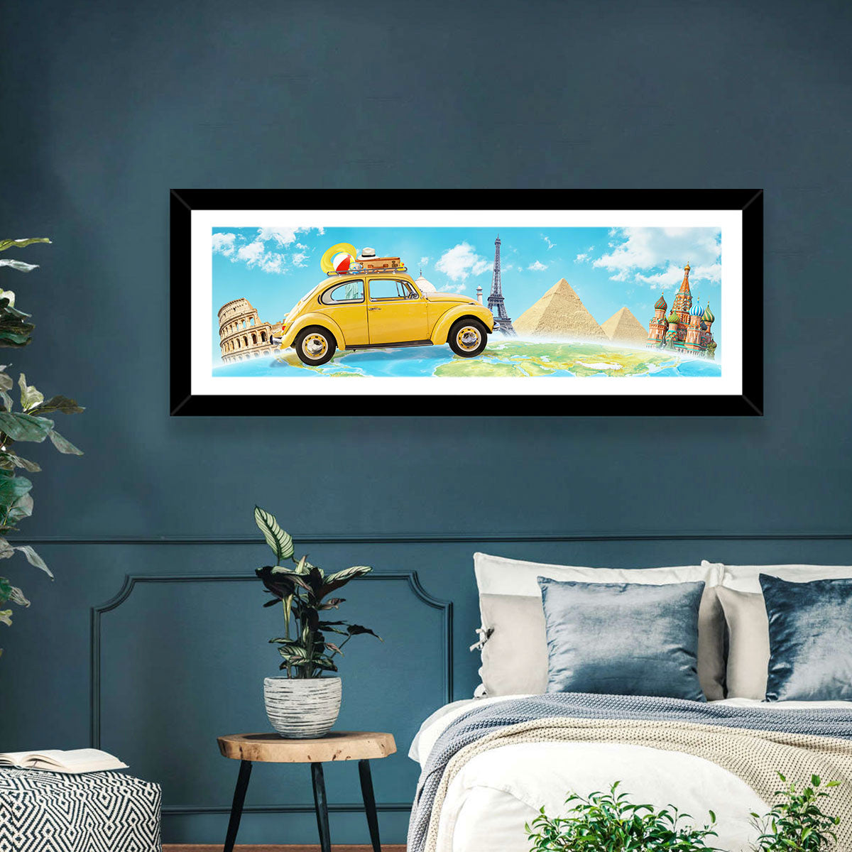 Yellow Beetle World Road Trip Wall Art