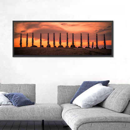 Shaman Pillars at Dusk Wall Art