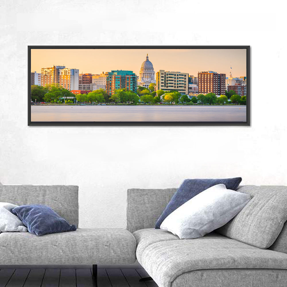 Madison Skyline at Lake Monona Wall Art
