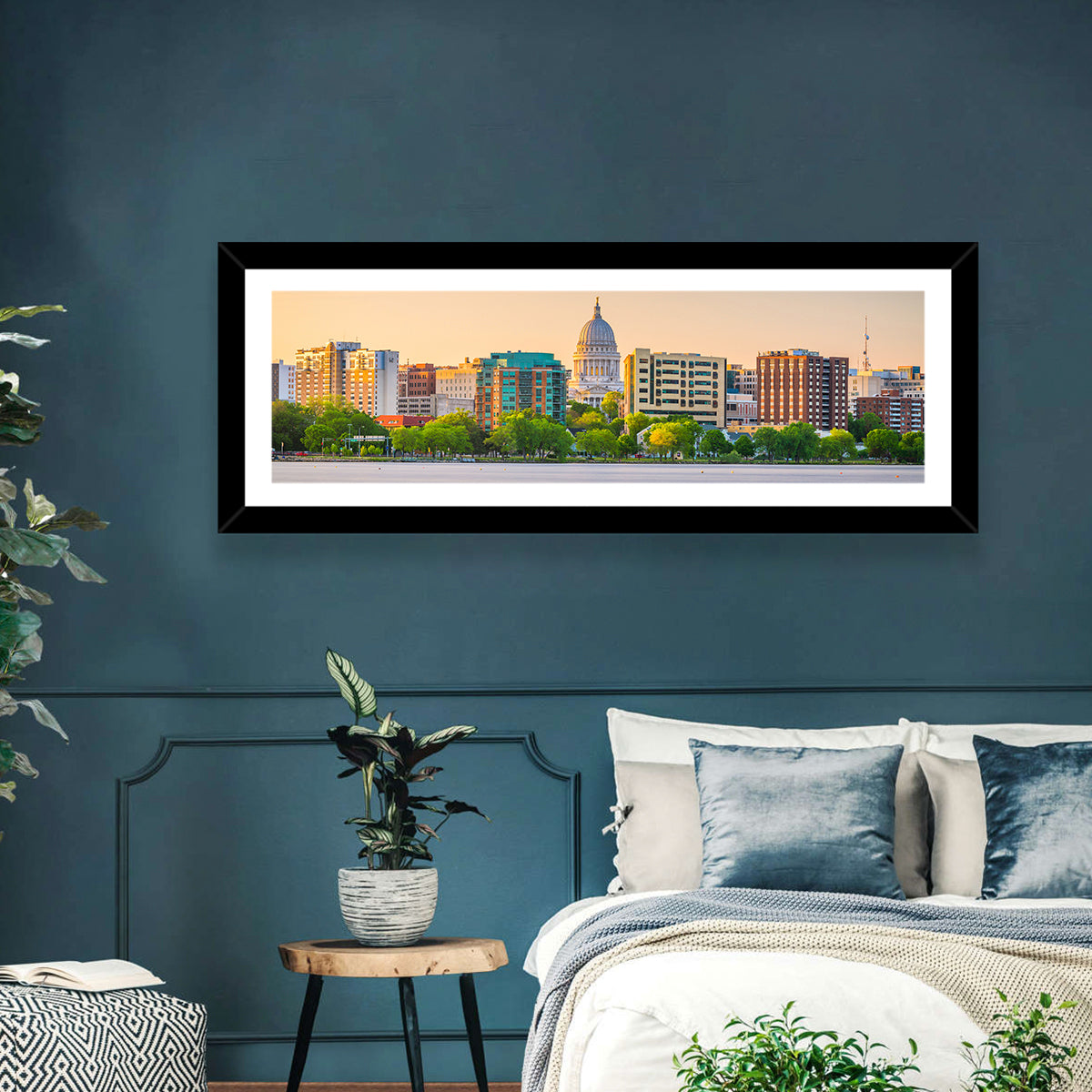 Madison Skyline at Lake Monona Wall Art