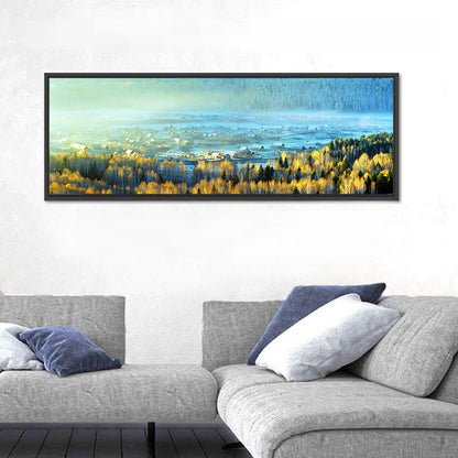 Misty Xinjiang Village Wall Art