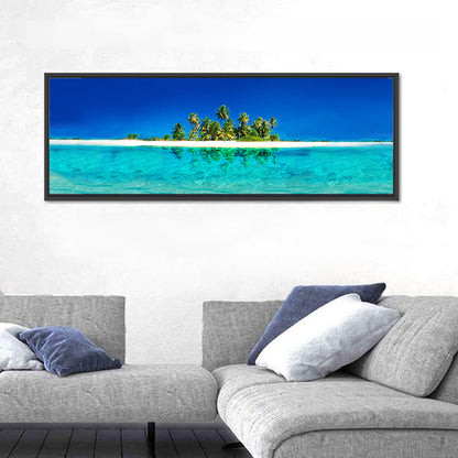 Tranquil Split-level Tropical Island Seascape Wall Art