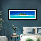 Tranquil Split-level Tropical Island Seascape Wall Art