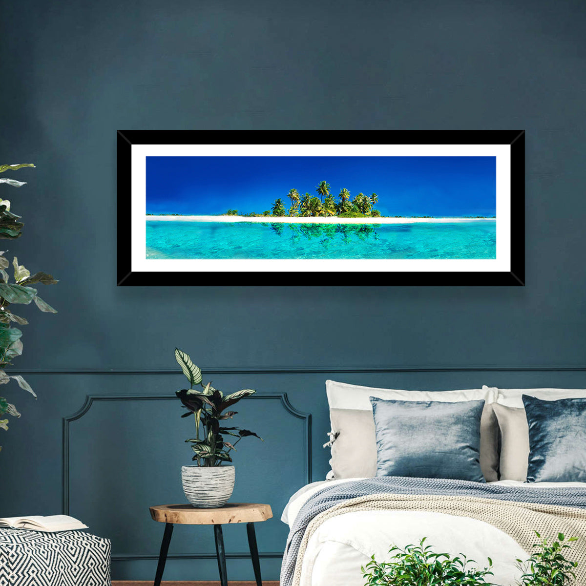 Tranquil Split-level Tropical Island Seascape Wall Art