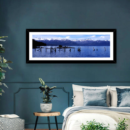Nahuel Huapi Lake with Wooden Pilings Wall Art