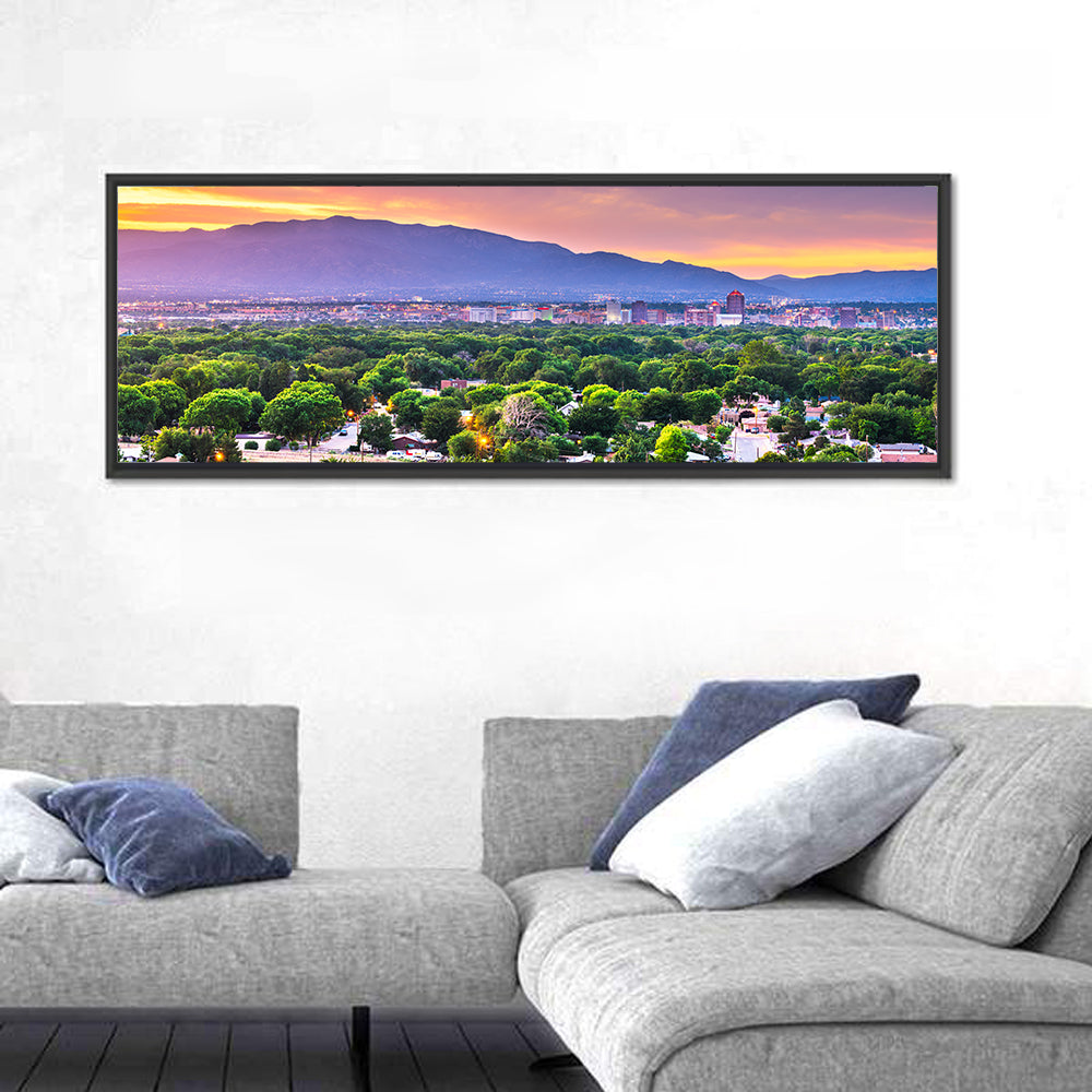 Albuquerque Skyline at Dusk Wall Art