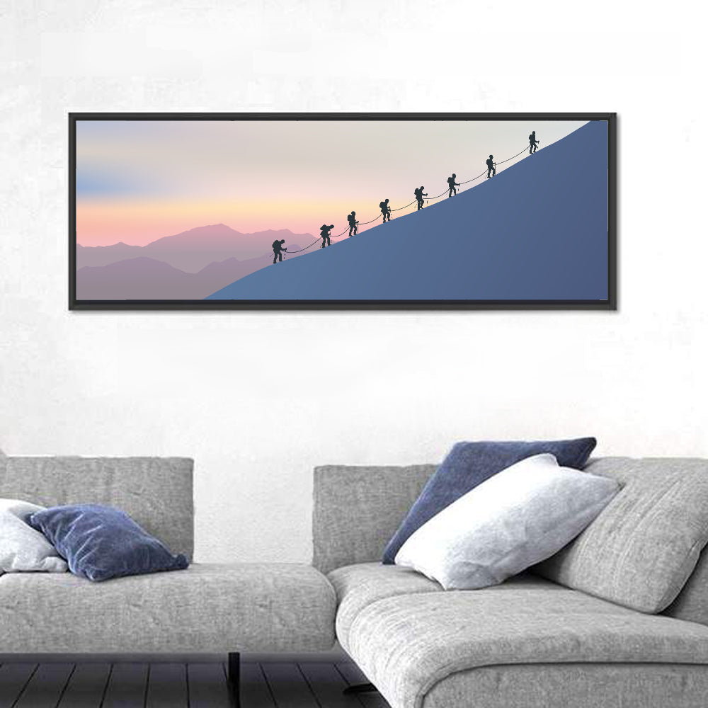 Eight Mountaineers at Dawn Wall Art