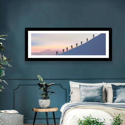 Eight Mountaineers at Dawn Wall Art