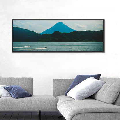 Kaimon Dake Over Lake Ikeda Wall Art