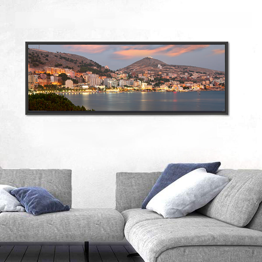 Sarandë Bay at Dusk Wall Art