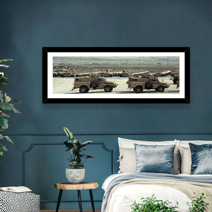 Mrap Vehicles in Desert Landscape Wall Art