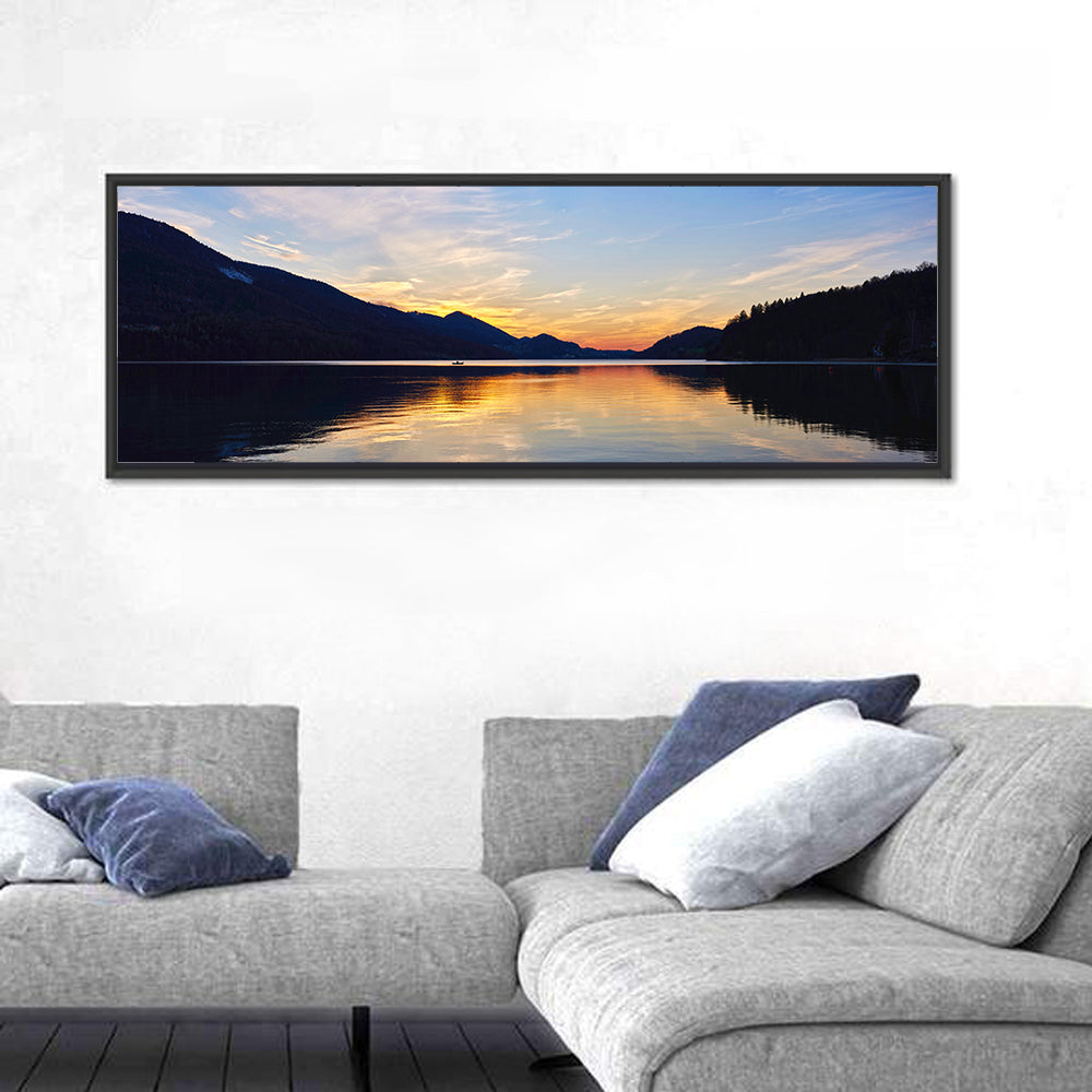 Fuschl Lake Sunset Reflections Wall Art