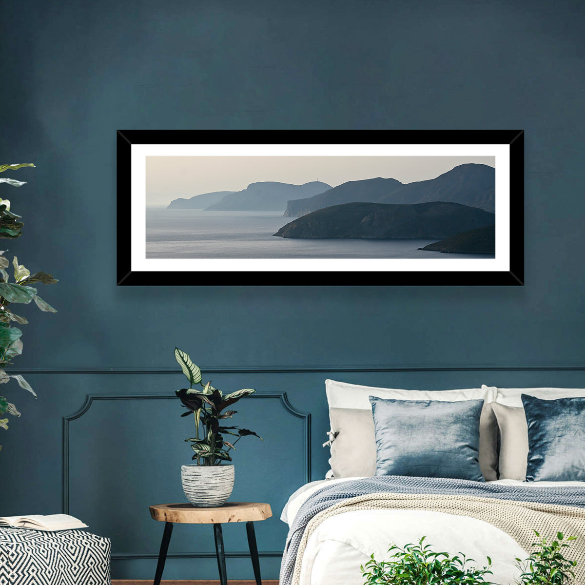 Kalymnos Shore at Blue Hour Wall Art