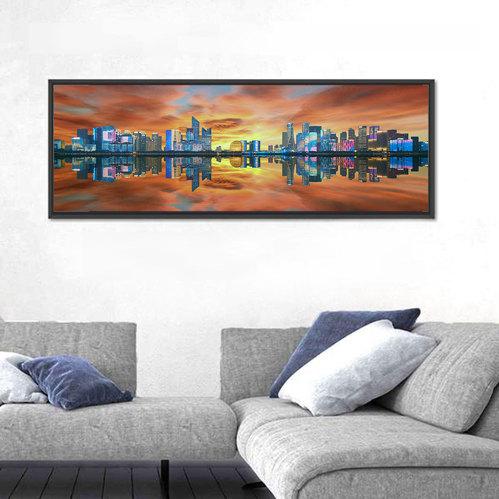 Hangzhou Golden Sphere Skyline at Dusk Wall Art