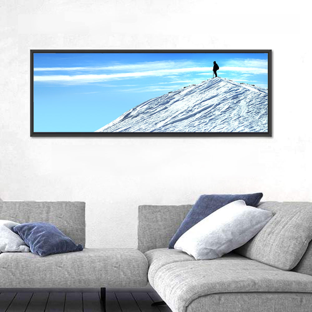 Mountaineer Summit Silhouette Wall Art