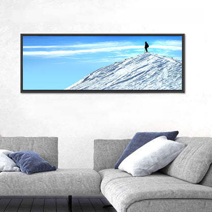 Mountaineer Summit Silhouette Wall Art