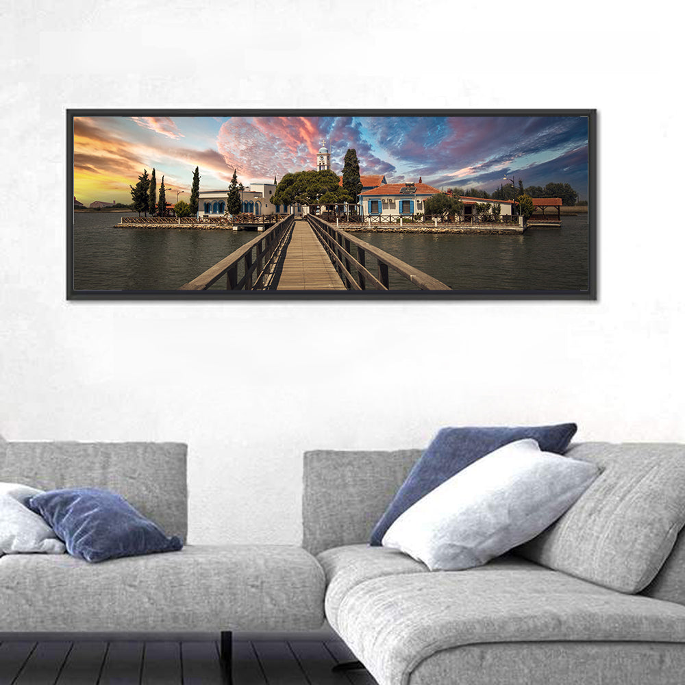 Agios Achilleios Monastery at Sunset Wall Art