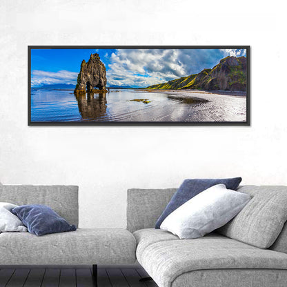 Hvítserkur Sea Stack at Sunset Wall Art