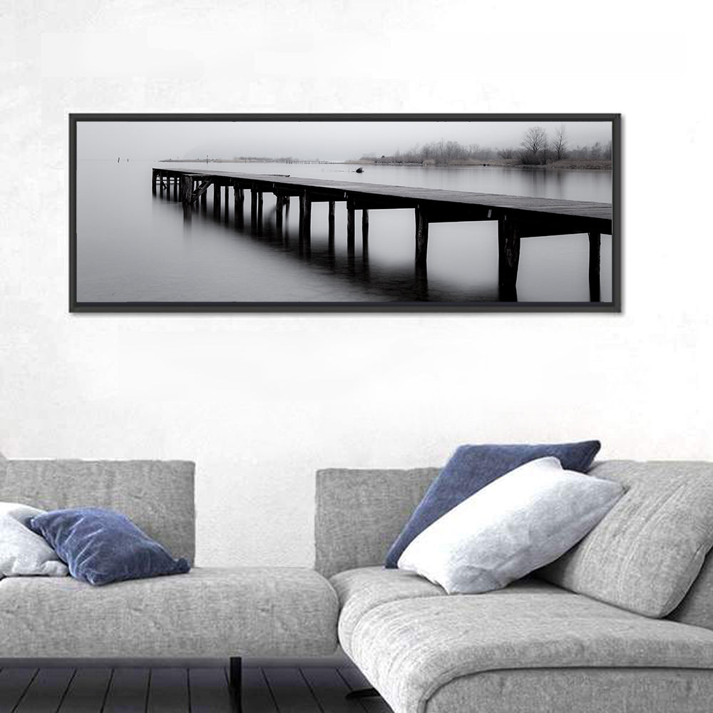 Misty Lake Jetty Wall Art