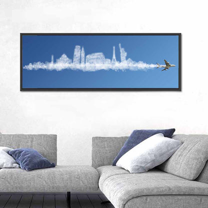 World Tour Cloud Skyline Wall Art