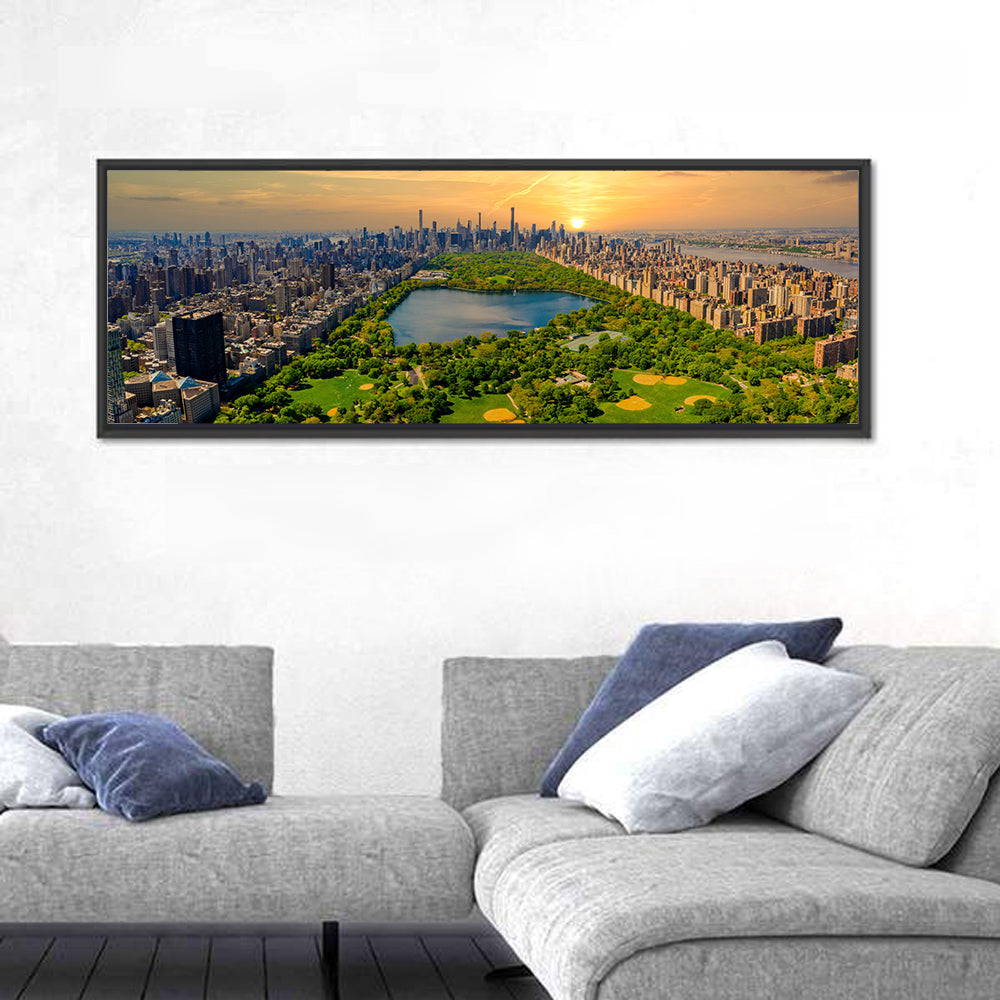 Central Park Reservoir at Dusk Wall Art