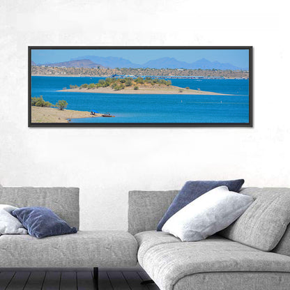 Lake Pleasant Shoreline with Boat Wall Art